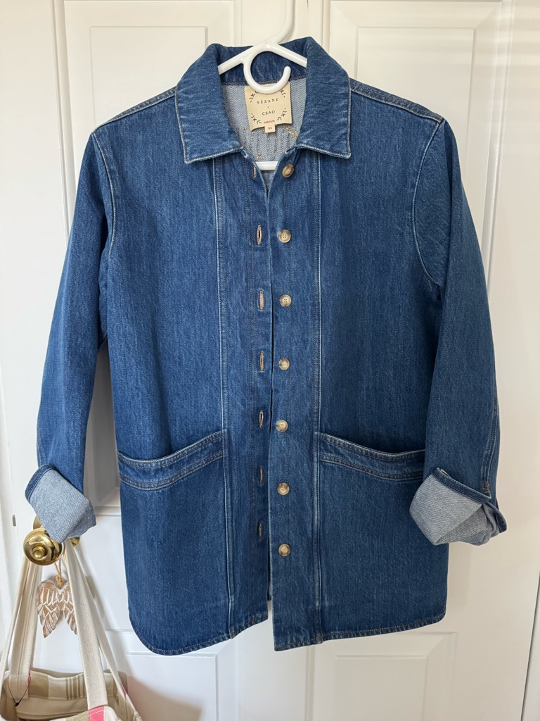 Sezane Mid-Blue Denim Jacket
